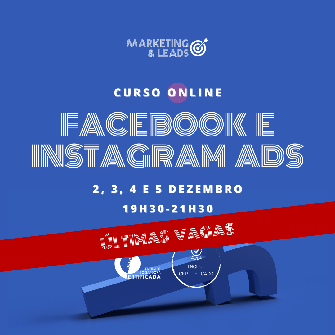 Curso de Facebook e Instagram Ads - últimas vagas
